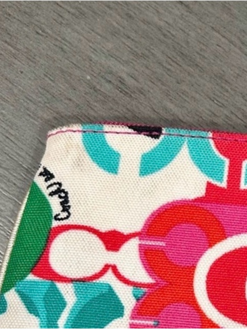 Coach Multicolor Signature Pop Wristlet with Gold Hardware - Picture 6 of 6